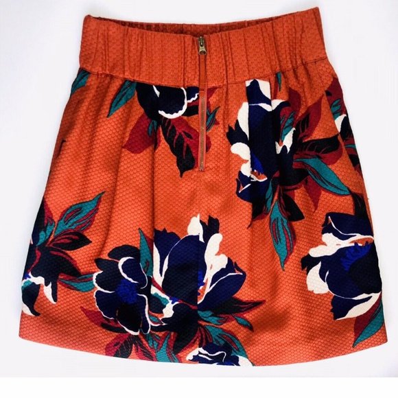 ANTHROPOLOGIE MAEVE Skirt sz US 2 / XS Floral Rust Boho Whimsical - Picture 6 of 11